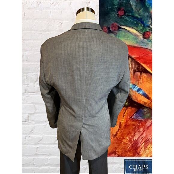 Chaps Ralph Lauren 44R Gray Rust Blue Birdseye Blazer Sport Coat Jacket - Picture 6 of 14